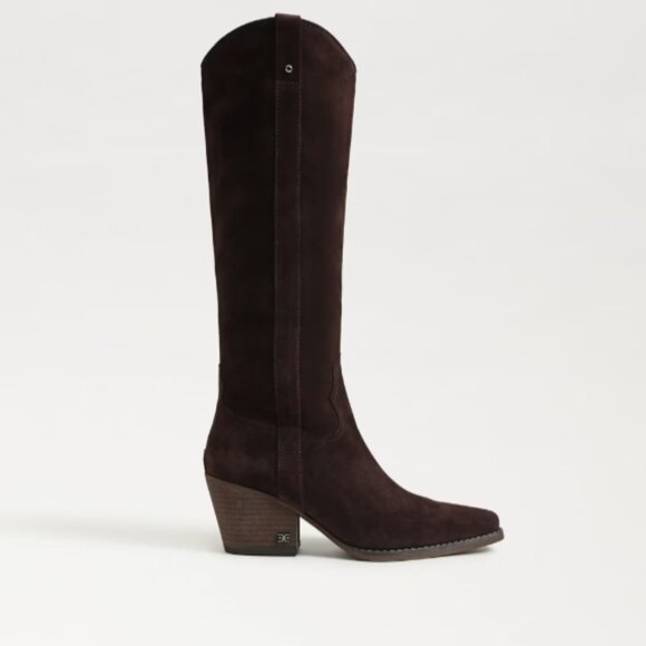 Sam Edelman Wyatt Wide Calf Knee High Boot in Brown - Picture 1 of 4